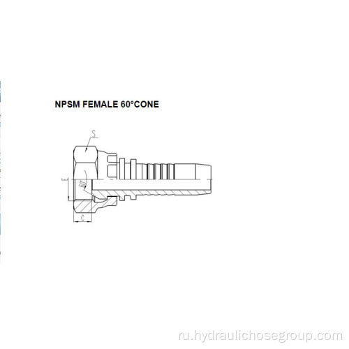 NPSM, внутренняя резьба 60, конус 21611